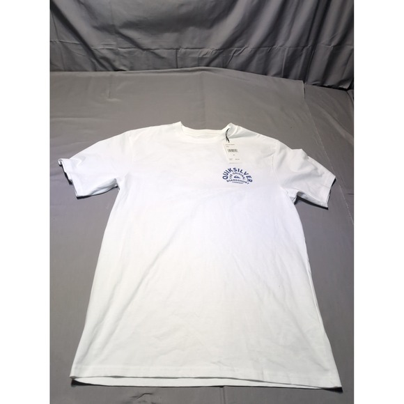 Quiksilver Original Boardshort Company T-Shirt Mens White Logo Graphic - Picture 1 of 4